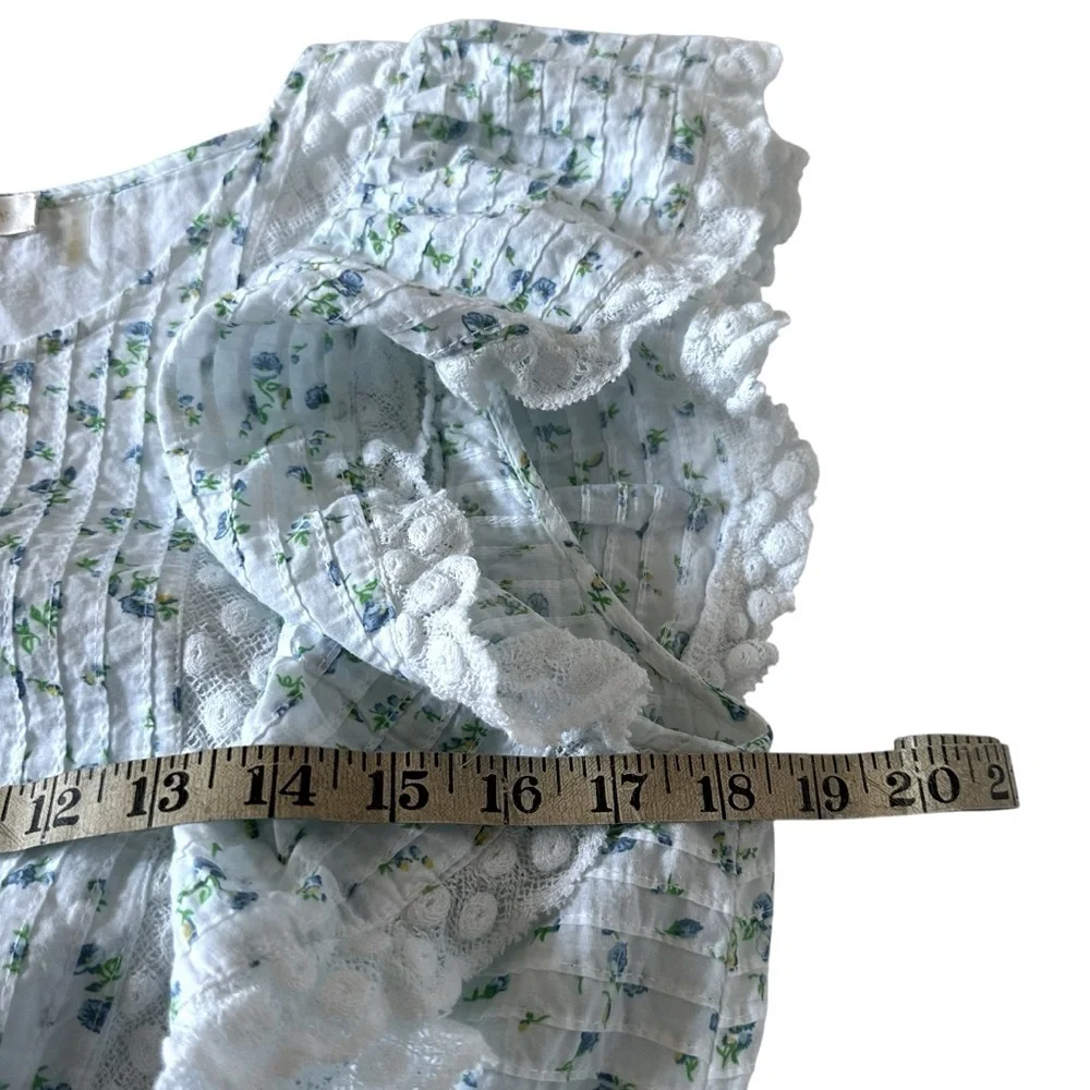 LoveShackFancy Roberta Floral Mini Dress Blue
Lace Ruffle Size L - Picture 11 of 16